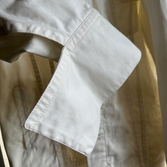 MATTHEW ADAMS DOLAN WHITE OVERSIZED DENIM JACKED DRESS WORN BY RIHANNA 90s STYLE - Picture 5 of 16